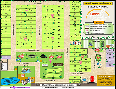 Plan du camping